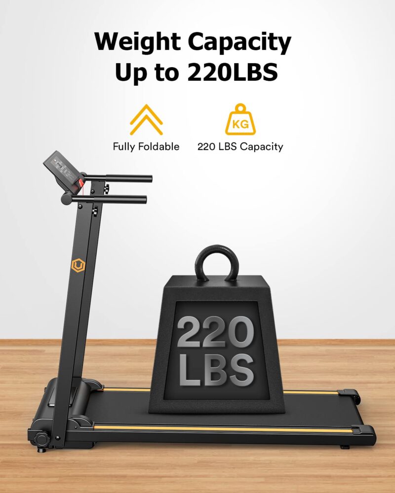 UREVO Under-Desk Walking Pad Treadmill – 0.6–6.2 MPH (1–10 km/h), 100 kg Capacity, Remote Control & LED Display, Foldable Compact Design - Image 8