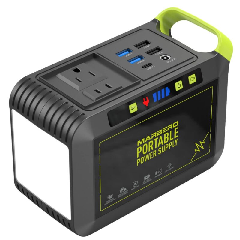 MARBERO M82 Portable Power Station – 88Wh/24000mAh Lithium Battery | 80W AC Output | Solar Rechargeable Backup Power Bank for Camping, Emergency, RV & Outdoor Use - Image 8