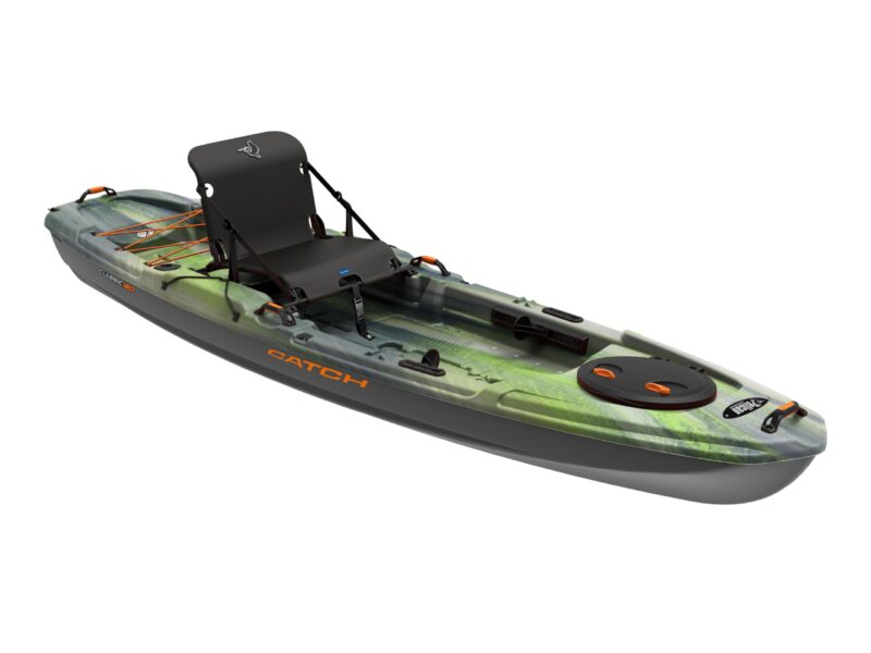 Pelican Catch Classic 120 Angler Fishing Kayak – Polyethylene Sit-On-Top with Gear Rails & Storage