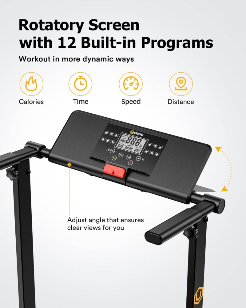 UREVO Under-Desk Walking Pad Treadmill – 0.6–6.2 MPH (1–10 km/h), 100 kg Capacity, Remote Control & LED Display, Foldable Compact Design - Image 9