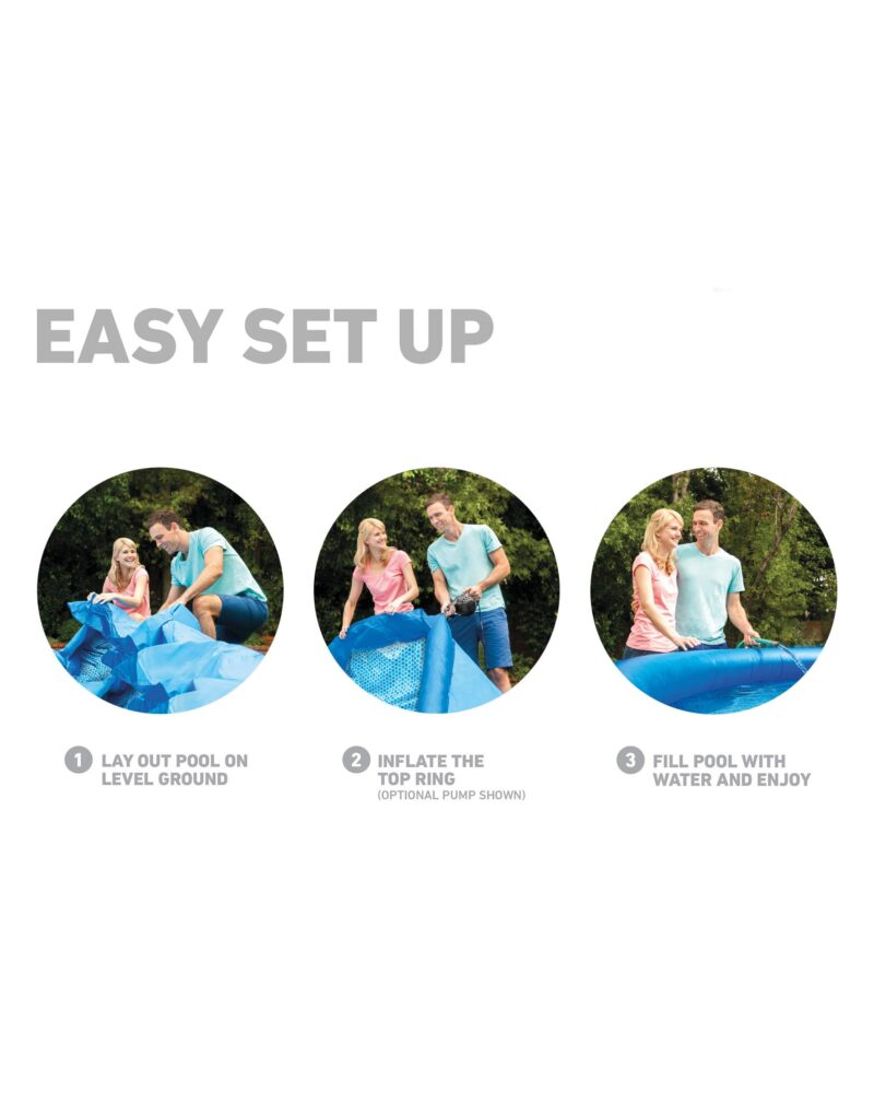 Intex 28167EH Easy Set Inflatable Pool Set – 15ft (4.57m) x 48in (122cm) Round Above Ground Pool with 1,000 GPH Pump, Ladder, Cover & Ground Cloth – 3,736 Gallon (14,141L) Capacity – 3-Ply PVC - Image 25