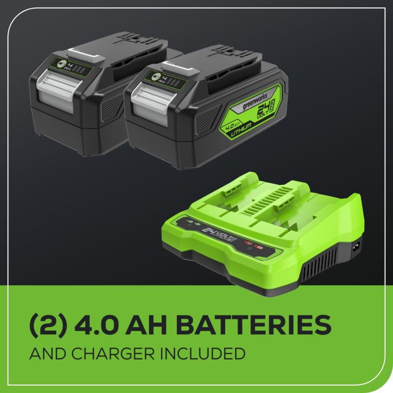 Greenworks 48V Brushless Cordless Push Lawn Mower – 17″ (43 cm) Deck, Dual 4.0 Ah Batteries & Rapid Charger, 45 Min Runtime - Image 65