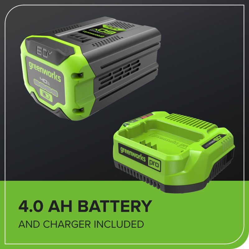 Greenworks 60V Brushless Cordless Push Lawn Mower – 17″ (43 cm) Deck, 4.0 Ah Battery & 3 A Rapid Charger, 40 Min Runtime - Image 50