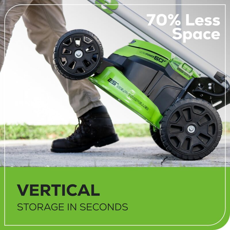 Greenworks 60V Brushless Cordless Push Lawn Mower – 17″ (43 cm) Deck, 4.0 Ah Battery & 3 A Rapid Charger, 40 Min Runtime - Image 38