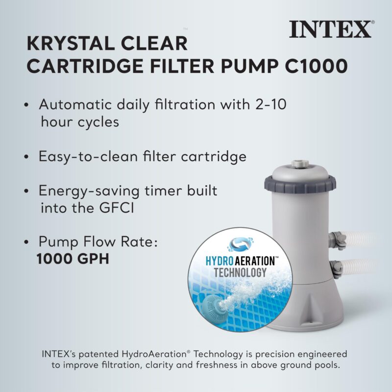 Intex 26701EH Prism Frame 10ft (3.05m) x 30in (76cm) Above Ground Pool Set – 1,185 Gallon (4,486L) Capacity with Filter Pump – Rust & Puncture Resistant, Quick Setup - Image 18