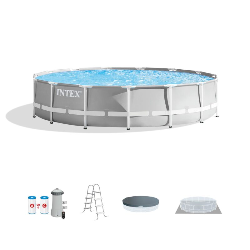 Intex 26701EH Prism Frame 10ft (3.05m) x 30in (76cm) Above Ground Pool Set – 1,185 Gallon (4,486L) Capacity with Filter Pump – Rust & Puncture Resistant, Quick Setup - Image 22