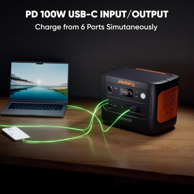 Jackery Explorer 1000 V2 Portable Power Station – 1070Wh LiFePO4 Solar Generator | 1500W AC & 100W USB-C Fast Charge for Camping & Emergency - Image 29
