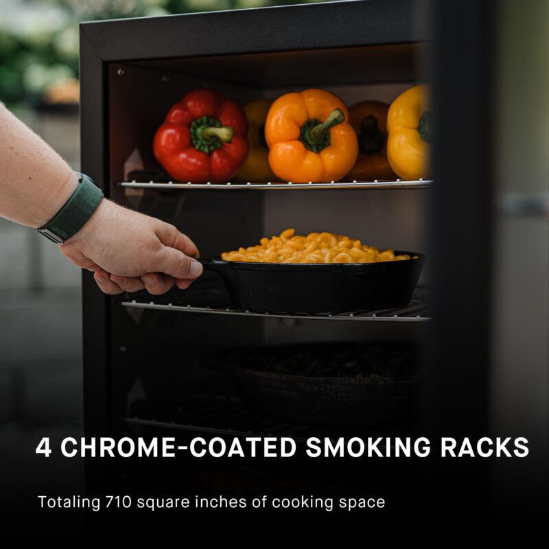 Masterbuilt 30-Inch Digital Electric Vertical Smoker – 710 Sq In Cooking Area, Side Wood Chip Loader, Digital Controls, Chrome Racks & Leg Kit – Model MB20070421, Black - Image 28