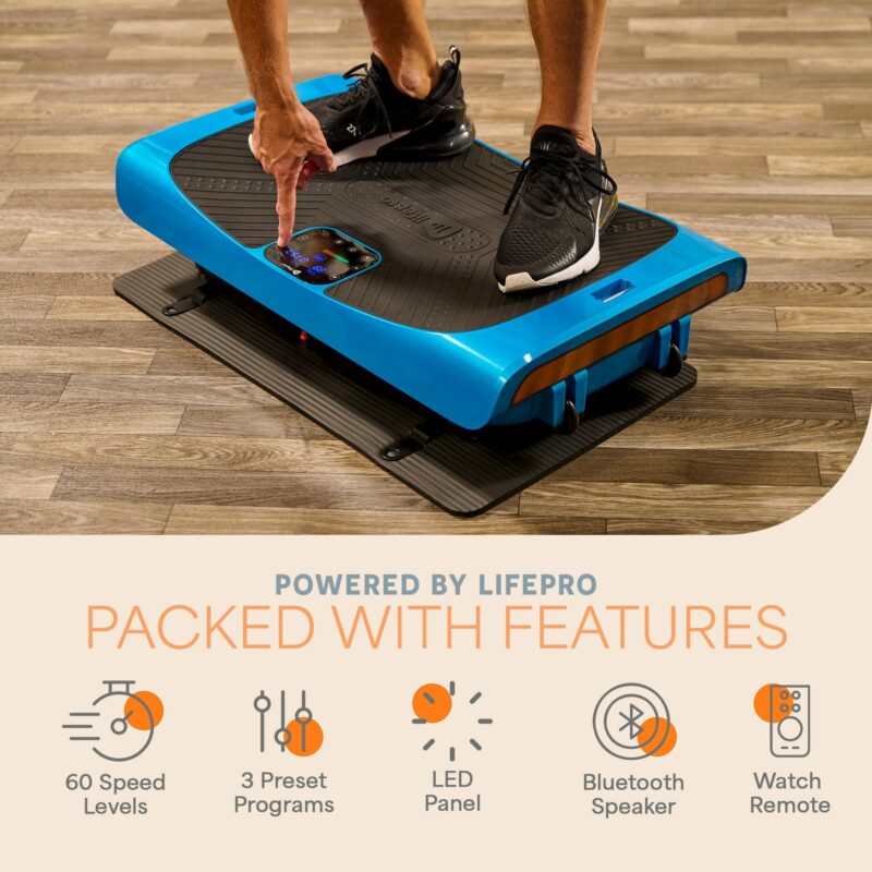 LifePro 4D Vibration Plate Machine – 150 kg Capacity, Silent Triple-Motor 4D Motion for Circulation, Lymphatic Drainage & Body Toning - Image 8