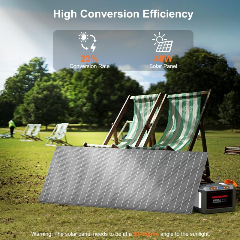 MARBERO M82 Portable Power Station – 88Wh/24000mAh Lithium Battery | 80W AC Output | Solar Rechargeable Backup Power Bank for Camping, Emergency, RV & Outdoor Use - Image 22