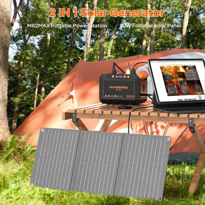 MARBERO M82 Portable Power Station – 88Wh/24000mAh Lithium Battery | 80W AC Output | Solar Rechargeable Backup Power Bank for Camping, Emergency, RV & Outdoor Use - Image 27