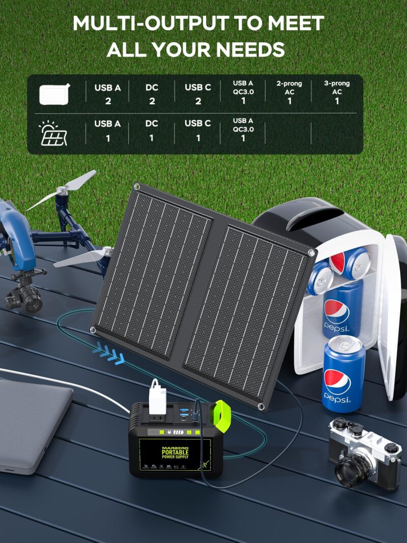 MARBERO M82 Portable Power Station – 88Wh/24000mAh Lithium Battery | 80W AC Output | Solar Rechargeable Backup Power Bank for Camping, Emergency, RV & Outdoor Use - Image 39