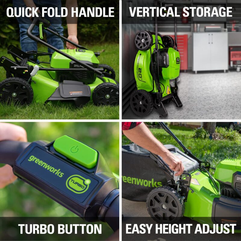 Greenworks 48V Brushless Cordless Push Lawn Mower – 17″ (43 cm) Deck, Dual 4.0 Ah Batteries & Rapid Charger, 45 Min Runtime - Image 86