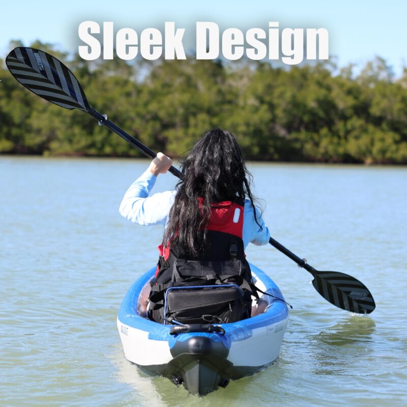 Sea Eagle RazorLite 393RL Inflatable Kayak – Ultra-Light Drop-Stitch Touring Kayak (Solo/Tandem) with FlexBrace2 Footrests, Tall Back Seat, Paddle, Pump & Backpack - Image 34