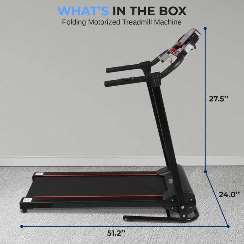 SereneLife SLFTRD18 Folding Treadmill – 0.6–6 MPH, 4-Level Manual Incline, Bluetooth App Sync, 39.3″×15.7″ Belt, Compact Digital Trainer - Image 41