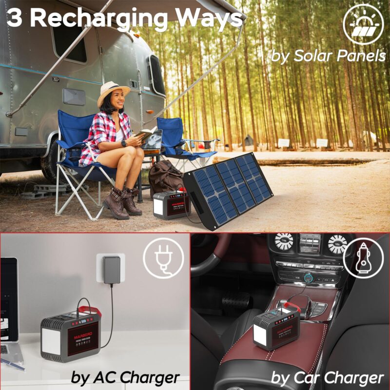 MARBERO M82 Portable Power Station – 88Wh/24000mAh Lithium Battery | 80W AC Output | Solar Rechargeable Backup Power Bank for Camping, Emergency, RV & Outdoor Use - Image 53