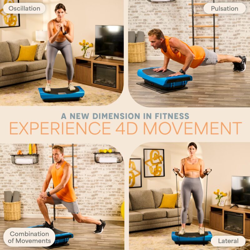 LifePro 4D Vibration Plate Machine – 150 kg Capacity, Silent Triple-Motor 4D Motion for Circulation, Lymphatic Drainage & Body Toning - Image 7