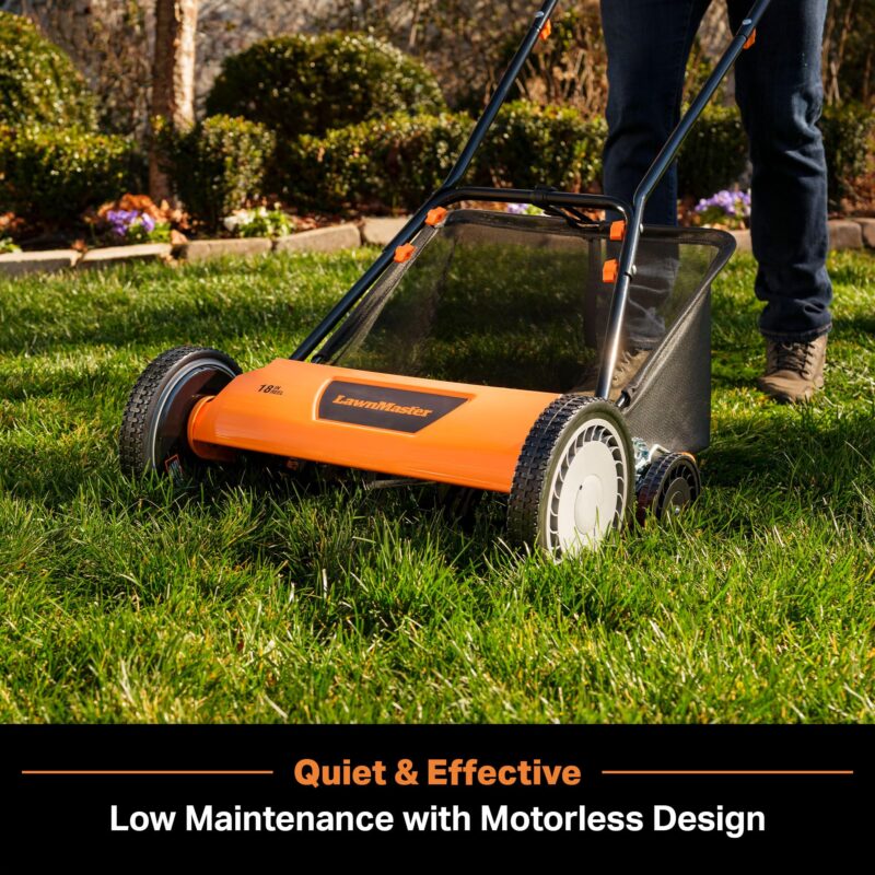 LawnMaster 16″ (40.6 cm) 5-Blade Manual Reel Lawn Mower – 4-Position Height, 22 lb (10 kg) - Image 13