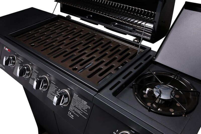 CosmoGrill Original 4+1 Gas Burner BBQ Grill with Side Burner, Warming Rack & Storage - Outdoor Garden Barbecue with Temperature Gauge - Image 3